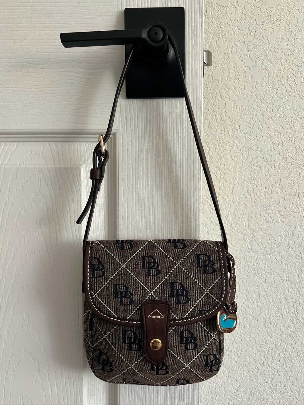 Dooney & Bourke Brown Monogram Mini Shoulder Bag
